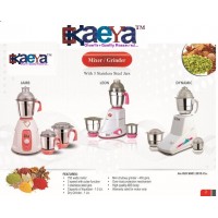 OkaeYa Mixer Grinder with 3 stainless steel jar